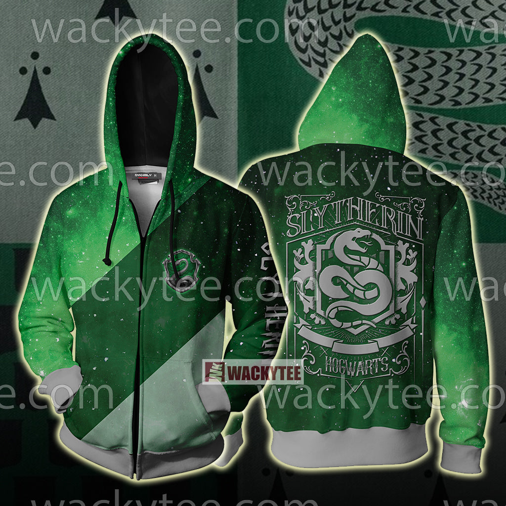Slytherin House Hogwarts Harry Potter New Zip Up Hoodie 4XL