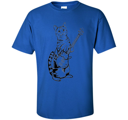 Bassist T-shirt Cat Playing Bass T-shirt Royal