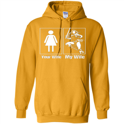 My Wife Is Super Woman T-shirt Mens Your Wife My Wife Gold