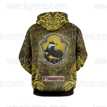 Hufflepuff House Hogwarts Harry Potter New Collection 3D Hoodie