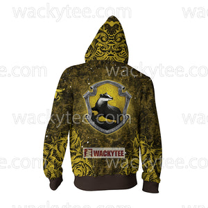 Hufflepuff House Hogwarts Harry Potter New Collection Zip Up Hoodie