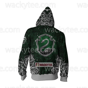 Slytherin House Hogwarts Harry Potter New Collection Zip Up Hoodie
