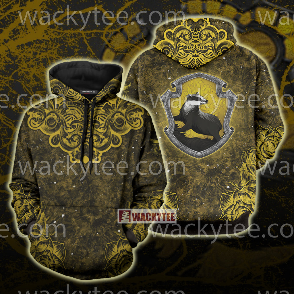 Hufflepuff House Hogwarts Harry Potter New Collection 3D Hoodie
