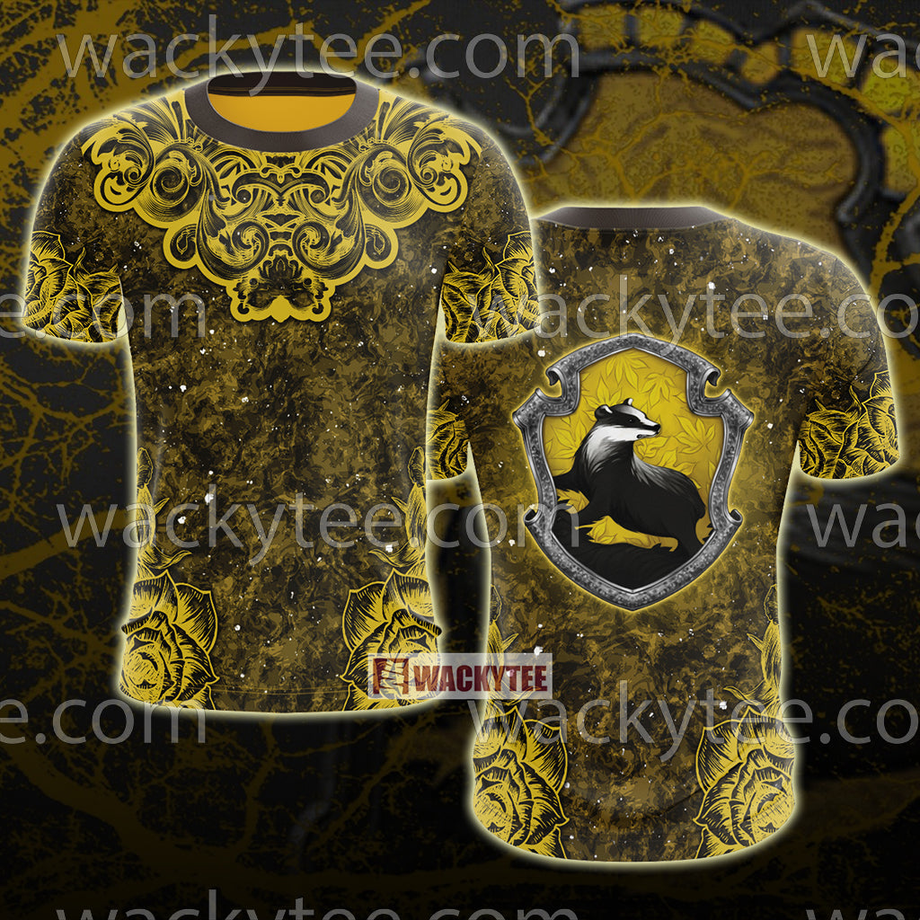 Hufflepuff House Hogwarts Harry Potter New Collection 3D T-shirt