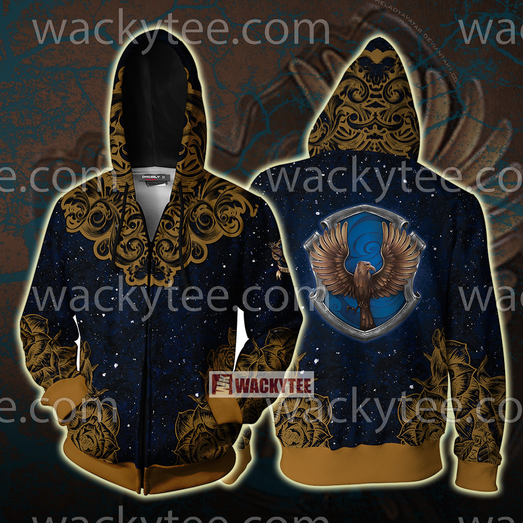 Ravenclaw House Hogwarts Harry Potter New Collection Zip Up Hoodie 4XL