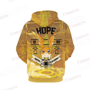 Digimon The Crest Of Hope Unisex 3D Hoodie