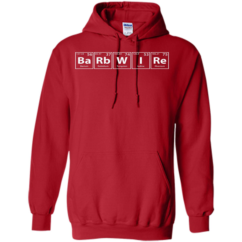 Barbwire (Ba-Rb-W-I-Re) Funny Elements Spelling T-Shirt Red