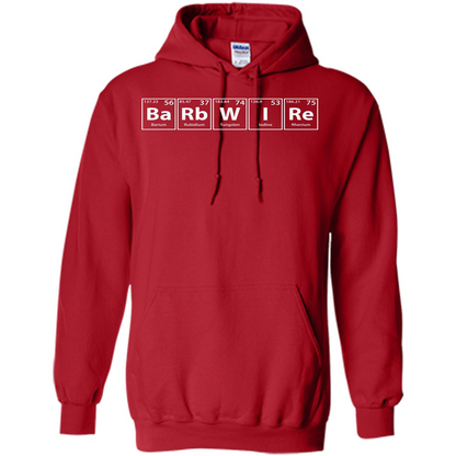 Barbwire (Ba-Rb-W-I-Re) Funny Elements Spelling T-Shirt Red