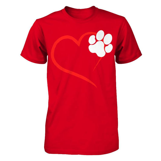 I Love Dogs T-shirt Next Level - Unisex Fitted Tee Red