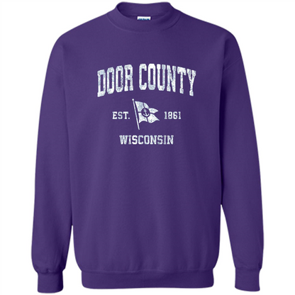 Door County Wisconsin WI Est 1861 T-shirt Orange