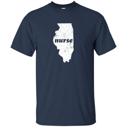 Nursing T-shirt Nurse Graduation Illinois T-shirt Navy