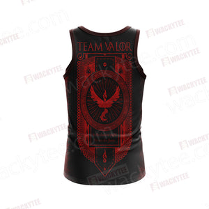 Team Valor Pokemon Go New Unisex 3D Tank Top