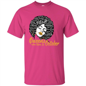 Queen Are Born In October T-shirt