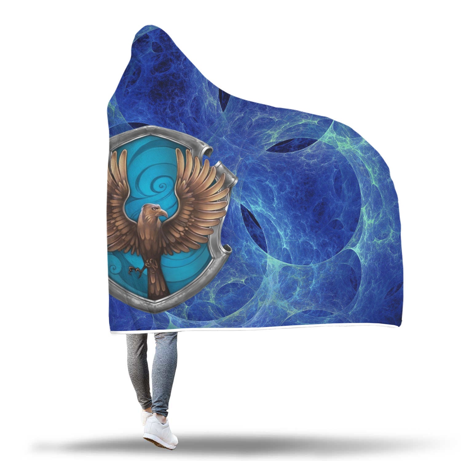 Wise Like A Ravenclaw Harry Potter 3D Hooded Blanket