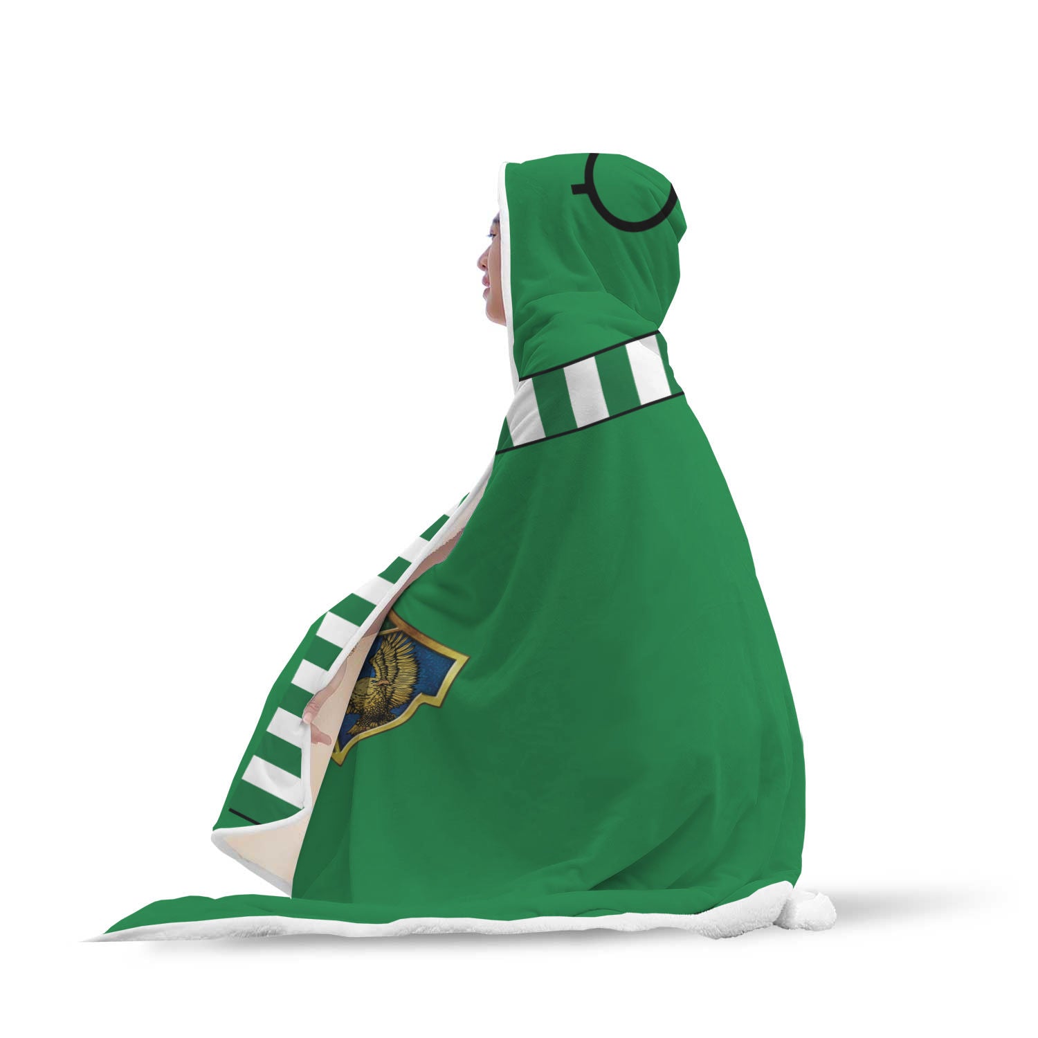Slytherin House Hogwarts Logo Harry Potter 3D Hooded Blanket