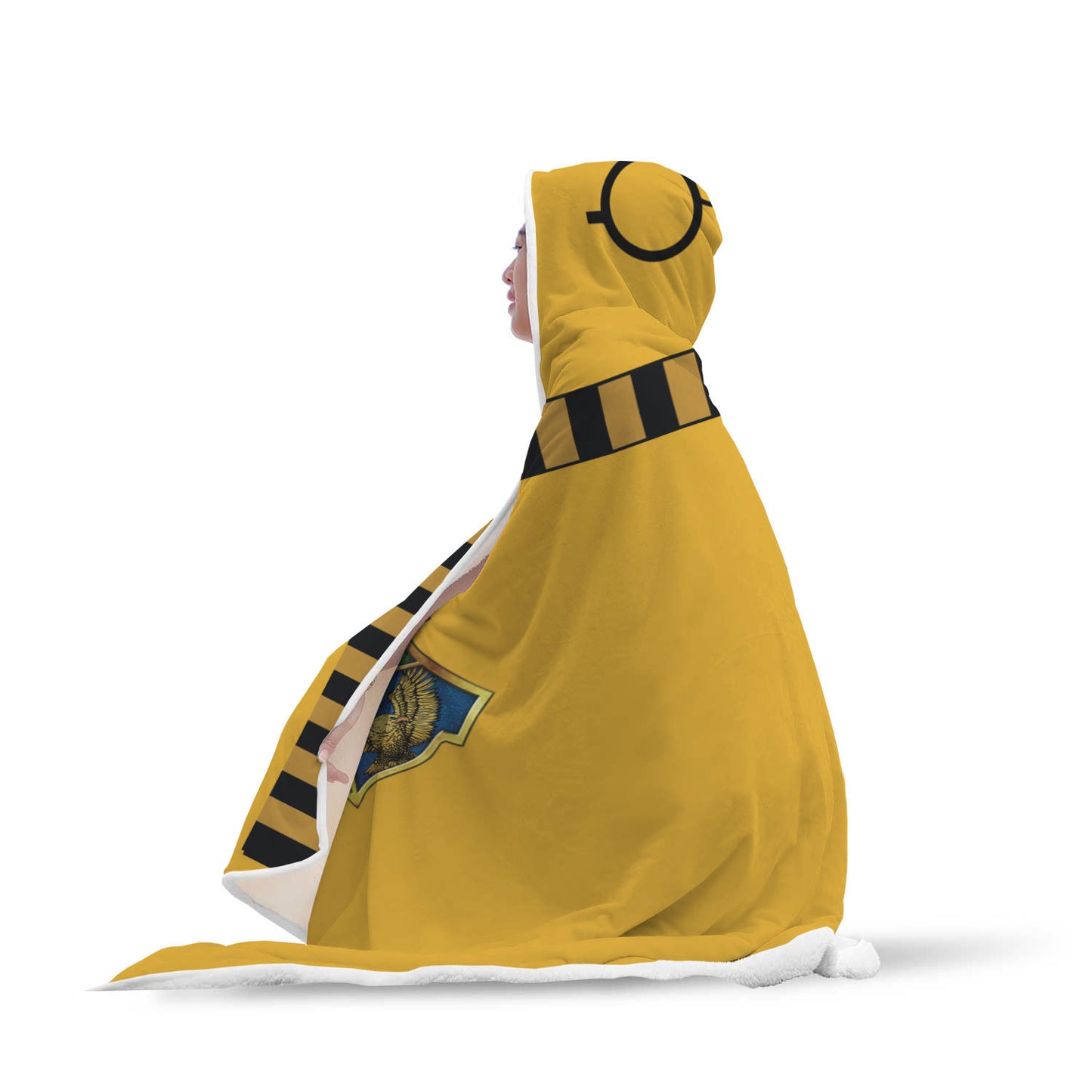 Hufflepuff House Hogwarts Logo Harry Potter 3D Hooded Blanket