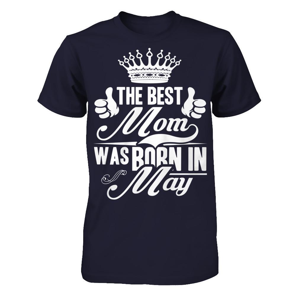 The Best Mom Was Born In May Next Level - Unisex Fitted Tee Midnight Navy