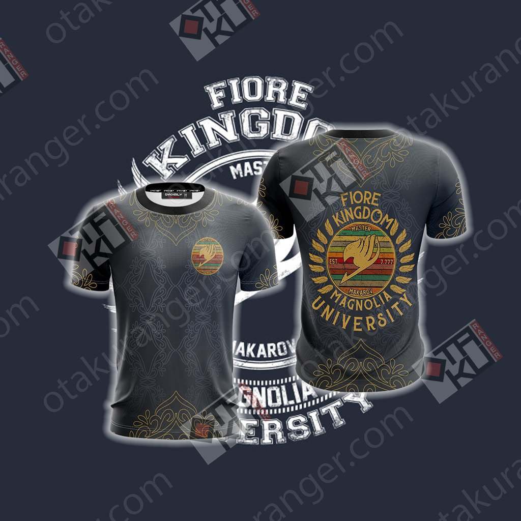 Fairy Tail - Fiore Kingdom Magnolia University Unisex 3D T-shirt T-shirt