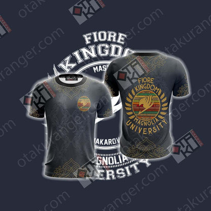 Fairy Tail - Fiore Kingdom Magnolia University Unisex 3D T-shirt T-shirt