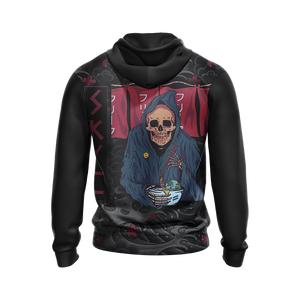 Food Skull Japanese Unisex Zip Up Hoodie