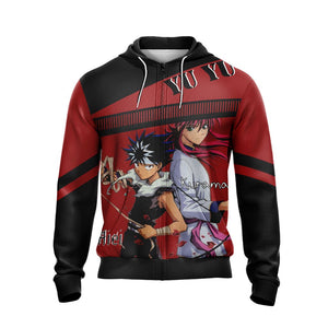 Yu Yu Hakusho - Hiei  And Kurama Unisex Zip Up Hoodie