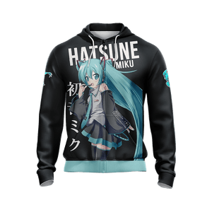 Hatsune Miku Unisex Zip Up Hoodie