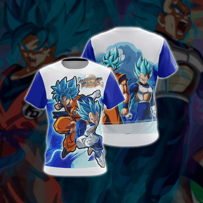 Dragon Ball - Super Saiyan Blue Goku and Vegeta Unisex 3D T-shirt T-shirt