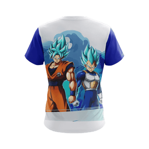 Dragon Ball - Super Saiyan Blue Goku and Vegeta Unisex 3D T-shirt