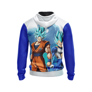 Dragon Ball - Super Saiyan Blue Goku and Vegeta Unisex Zip Up Hoodie