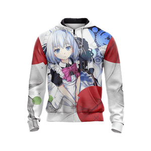 Date A Live Tobiichi Origami Unisex Zip Up Hoodie