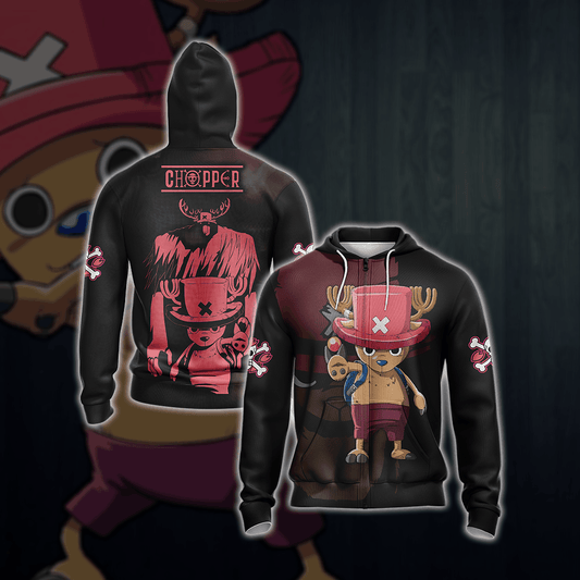 One Piece - The Strawhat's Doctor, Tony Tony Chopper Unisex Zip Up Hoodie