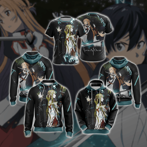 Sword Art Online - Couple Kirito - Asuna Unisex 3D Hoodie