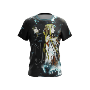 Sword Art Online - Couple Kirito - Asuna Unisex 3D T-shirt