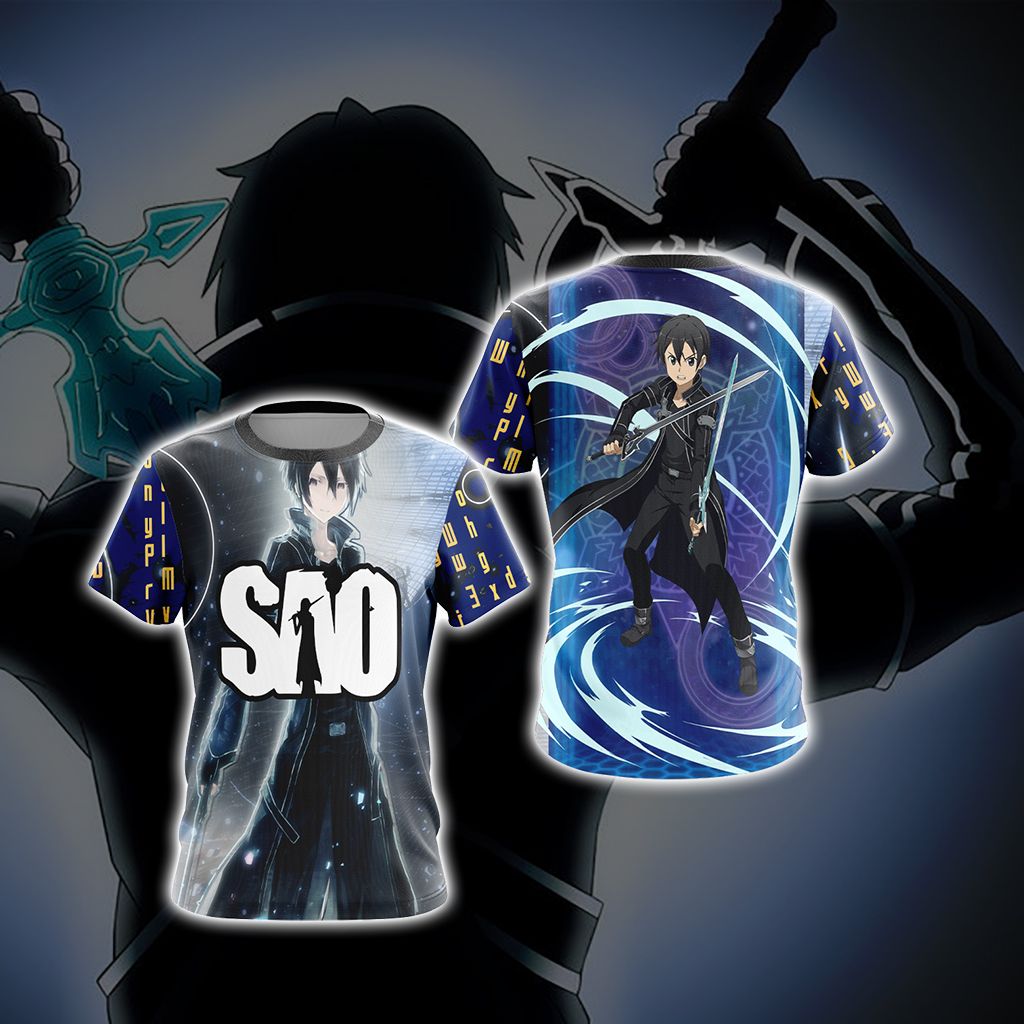 Sword Art Online Kirito Character New Style Unisex 3D T-shirt