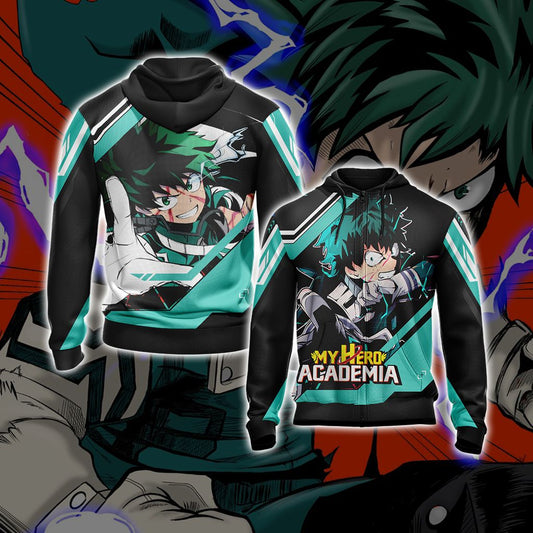 My Hero Academia Izuku Midoriya New Style Unisex 3D Zip Up Hoodie