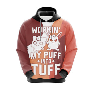 Pokemon Woking My Puff Into Tuff Unisex 3D Hoodie