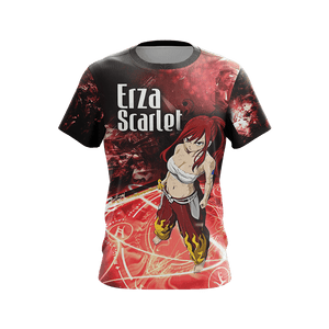 Fairy Tail -  Erza Scarlet Characters New Unisex 3D T-shirt