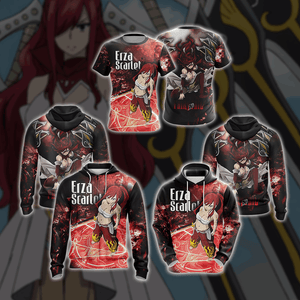 Fairy Tail -  Erza Scarlet Characters New Unisex 3D T-shirt