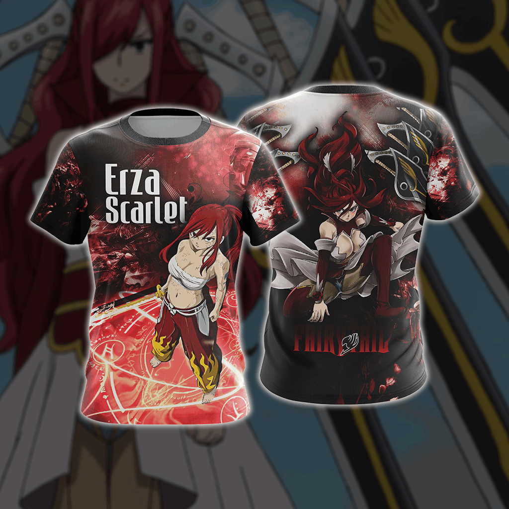 Fairy Tail - Erza Scarlet Characters New Unisex 3D T-shirt T-shirt