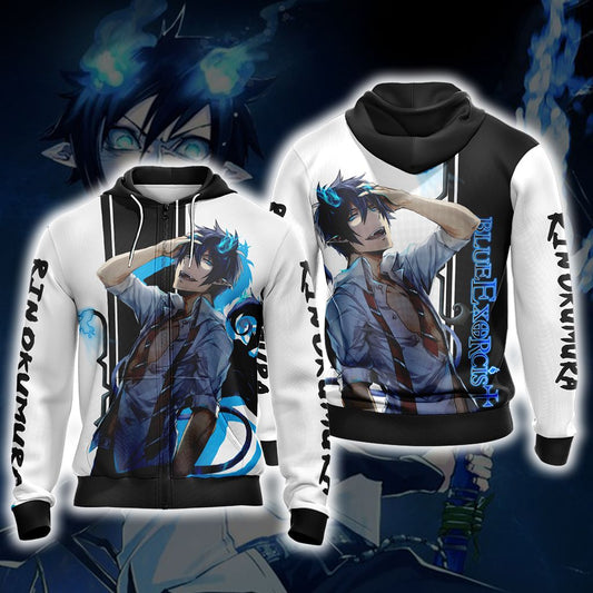 Blue Exorcist Rin Okumura New Version Unisex Zip Up Hoodie