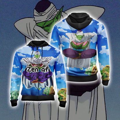 Dragon Ball Piccolo Yoga New Style Unisex Zip Up Hoodie 4XL