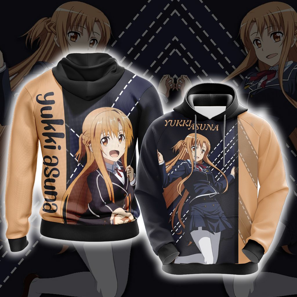 Sword Art Online Anime Hoodie Kirito and Asuna Unisex Pullovers