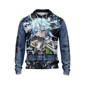 Sword Art Online - Sinon New Style Unisex 3D Zip Up Hoodie