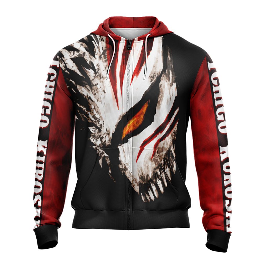 Bleach Ichigo Kurosaki New Unisex Zip Up Hoodie