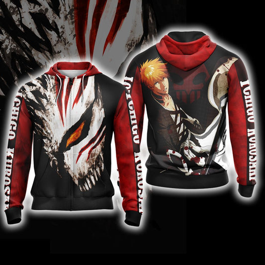 Bleach Ichigo Kurosaki New Unisex Zip Up Hoodie