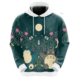 Big Pile Of Nope - Totoro And Snorlax Unisex 3D Hoodie