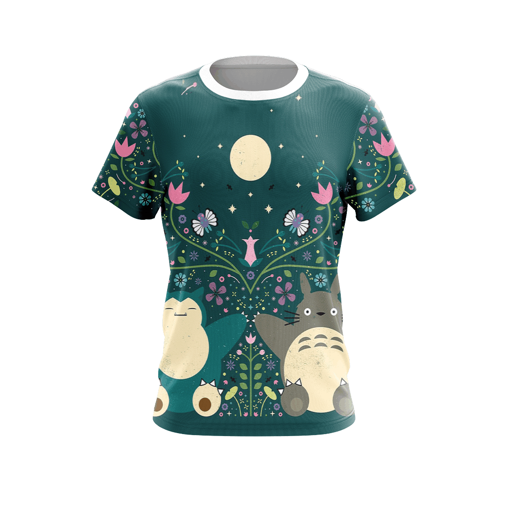 Big Pile Of Nope - Totoro And Snorlax Unisex 3D T-shirt