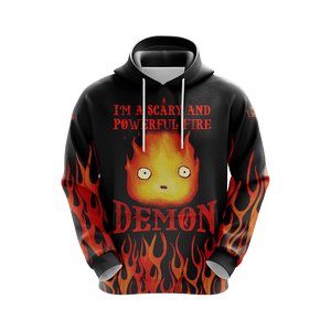 Howl's Moving Castle Calcifer Fire Demon Unisex 3D Hoodie