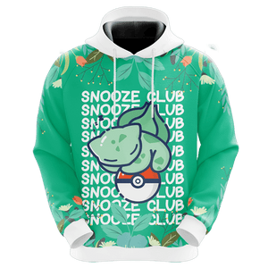 Pokemon - Bulbasaur Snooze Club Unisex 3D Hoodie