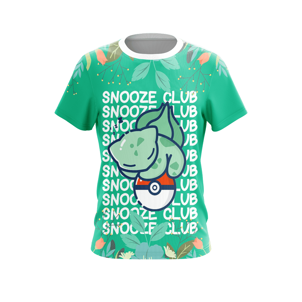 Pokemon - Bulbasaur Snooze Club Unisex 3D T-shirt